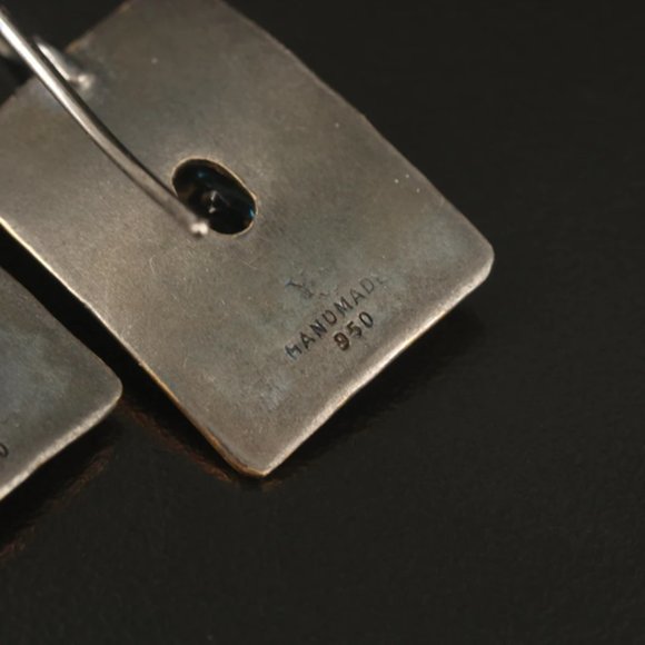 SOLD!!Yianni Creations "Eclyps" 950 Silver London Blue Topaz Ring and Earrings - Picture 2 of 4